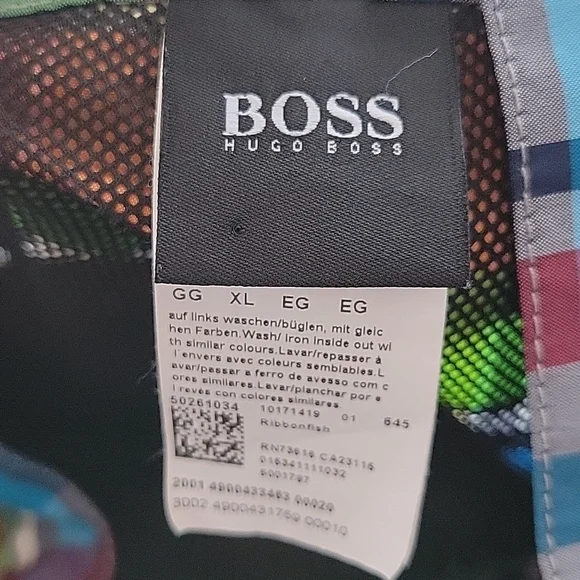 Hugo Boss Men's Ribbonfish Plaid Swim Shorts - Picture 5 of 8